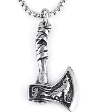 THE MEN THING Alloy Pendant with Pure Stainless Steel 24inch Round Box Chain, American trending Style - Round Box Chain & Pendant for Men & Boys