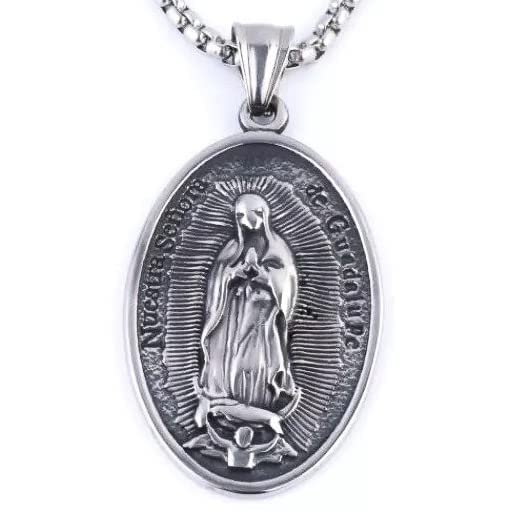 THE MEN THING Alloy Pendant with Pure Stainless Steel 24inch Round Box Chain, American trending Style - Round Box Chain & Pendant for Men & Boys
