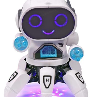 Goyal's Bot Robot Octopus Style | Colorful Lights and Music | All Direction Movement | Dancing Robot Toys for Kids | (White)
