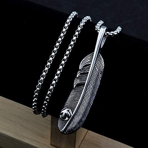THE MEN THING Alloy Pendant with Pure Stainless Steel 24inch Round Box Chain, American trending Style for Men & Boys - Image 3