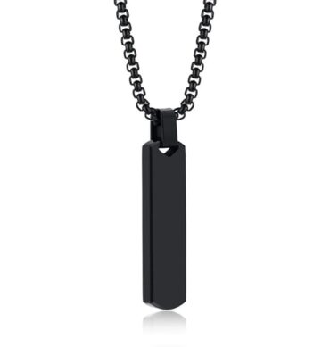Fashion Frill Silver Chain For Men Stylish Stainless Steel Bar Pendant Necklace Silver Chain Pendant For Men Boys Love Gifts Mens Jewellery