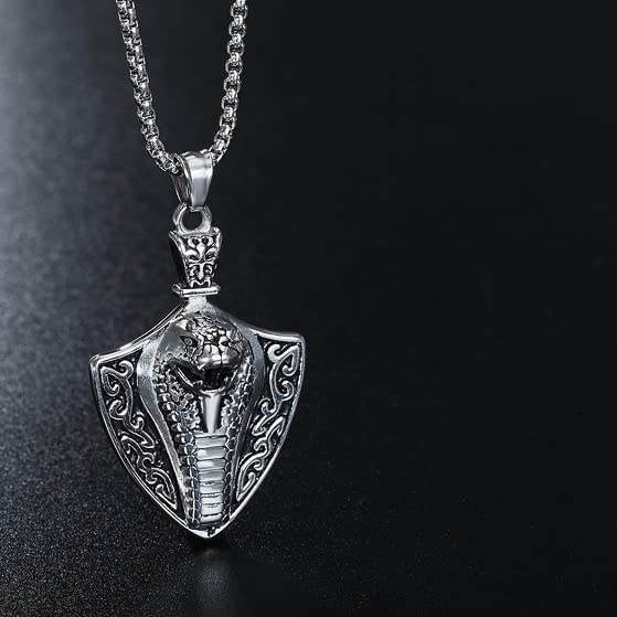THE MEN THING Alloy Pendant with Pure Stainless Steel 24inch Round Box Chain, American trending Style - Round Box Chain & Pendant for Men & Boys - Image 4