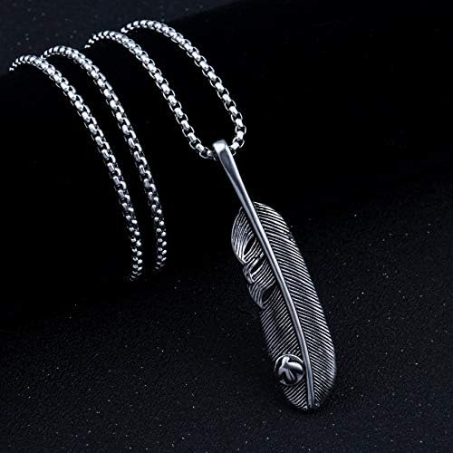 THE MEN THING Alloy Pendant with Pure Stainless Steel 24inch Round Box Chain, American trending Style for Men & Boys - Image 4
