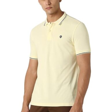 Van Heusen Men's Cotton Solid Regular Fit T-Shirt