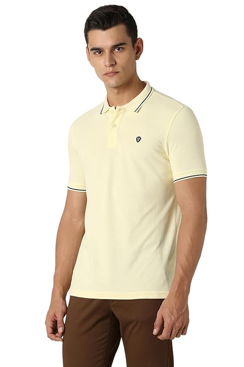 Van Heusen Men's Cotton Solid Regular Fit T-Shirt