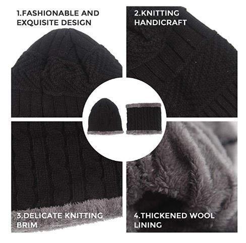 Unisex Woolen Beanie/Winter Cap & Neck Warmer Muffler Combo Winters for Men & Women - Image 4