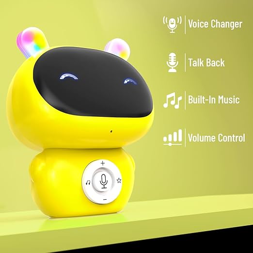 Mirana Mr. Robot | Smart Interactive Talkback Toy for Kids | USB Rechargeable Type-C | in-Built Music | Best Gift for Boys & Girls 2 3 4 5 6 7 8+ Years (Yellow) - Image 3
