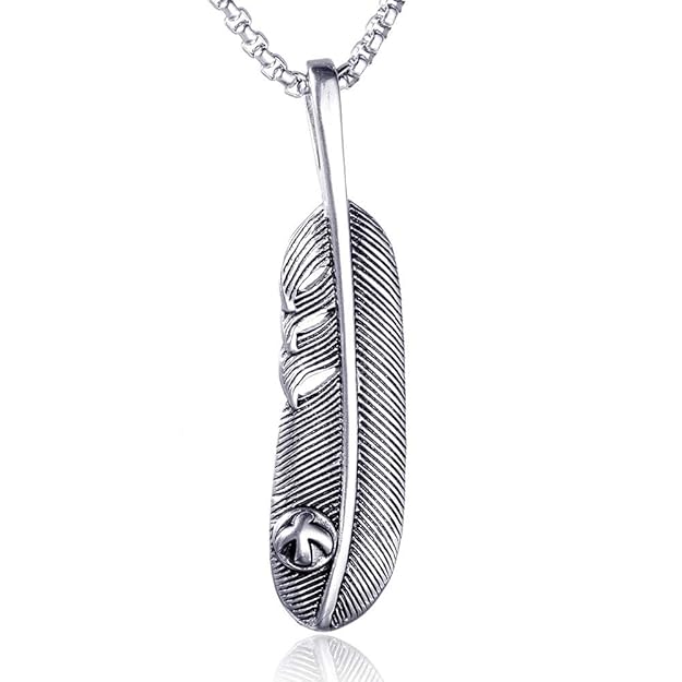 THE MEN THING Alloy Pendant with Pure Stainless Steel 24inch Round Box Chain, American trending Style for Men & Boys