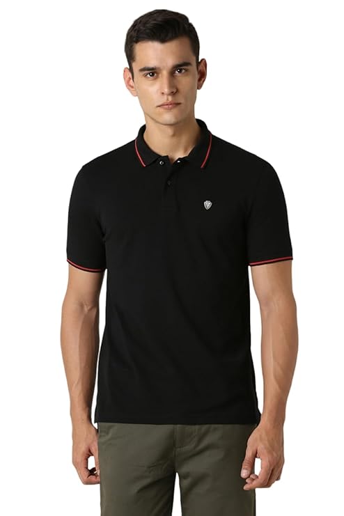 Van Heusen Men's Cotton Solid Regular Fit T-Shirt