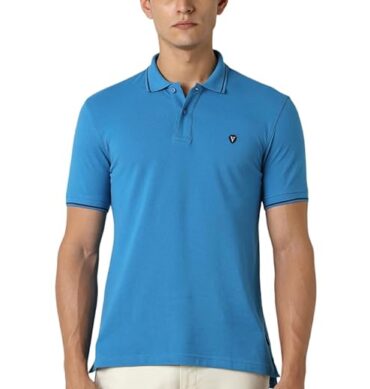 Van Heusen Men's Cotton Solid Regular Fit T-Shirt