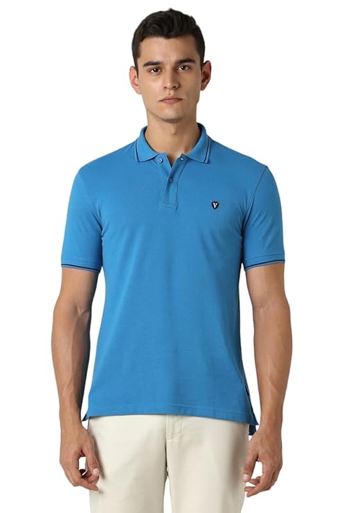 Van Heusen Men's Cotton Solid Regular Fit T-Shirt