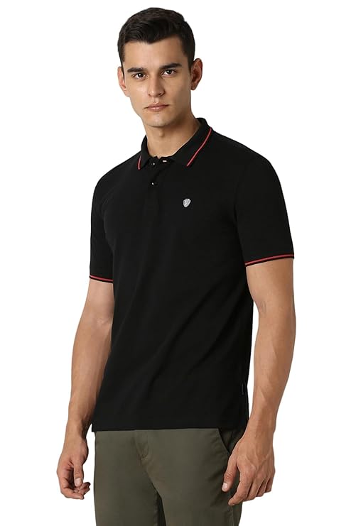Van Heusen Men's Cotton Solid Regular Fit T-Shirt - Image 3