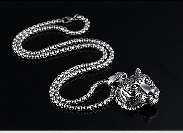 THE MEN THING Alloy Pendant with Pure Stainless Steel 24inch Round Box Chain, American trending Style for Men & Boys - Image 4