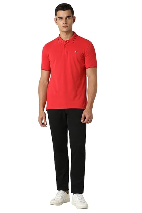 Van Heusen Men's Cotton Solid Regular Fit T-Shirt - Image 3