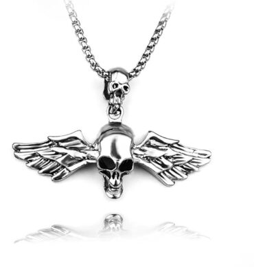 THE MEN THING Alloy Pendant with Pure Stainless Steel 24inch Round Box Chain, American trending Style - Round Box Chain & Pendant for Men & Boys