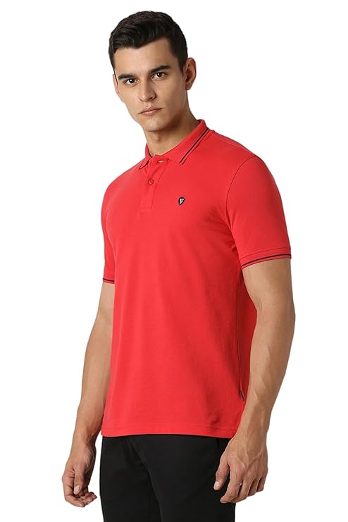 Van Heusen Men's Cotton Solid Regular Fit T-Shirt - Image 2