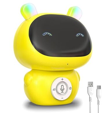 Mirana Mr. Robot | Smart Interactive Talkback Toy for Kids | USB Rechargeable Type-C | in-Built Music | Best Gift for Boys & Girls 2 3 4 5 6 7 8+ Years (Yellow)
