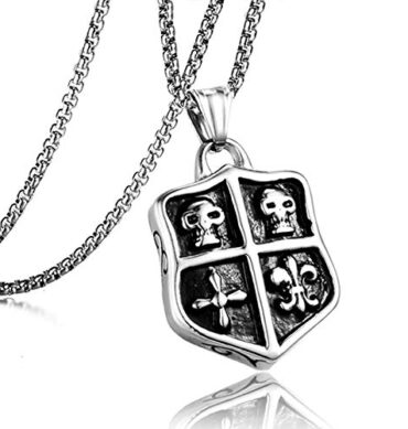 THE MEN THING Alloy Pendant with Pure Stainless Steel 24inch Round Box Chain, American trending Style - Round Box Chain & Pendant for Men & Boys
