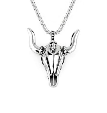 THE MEN THING Alloy Pendant with Pure Stainless Steel 24inch Round Box Chain, American trending Style - Round Box Chain & Pendant for Men & Boys