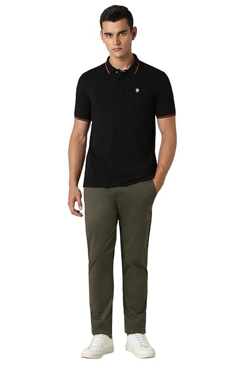 Van Heusen Men's Cotton Solid Regular Fit T-Shirt - Image 2
