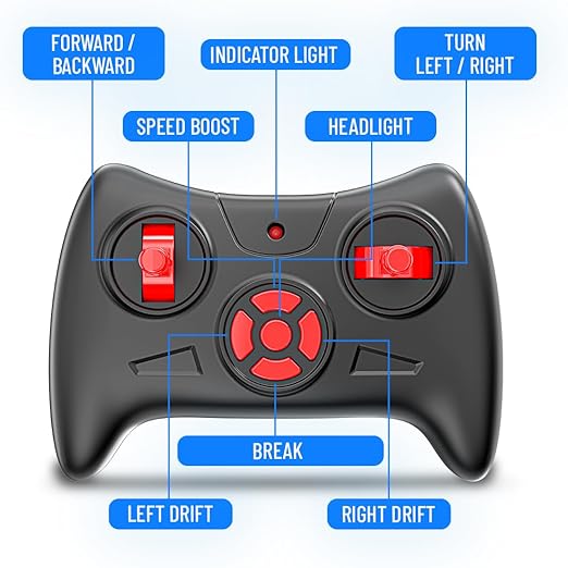 Mirana Tracer Remote & App Controlled Car Toy for Kids | USB Type-C Rechargeable High Speed Drift RC Vehicle | 1.5X Nitro Boost with in-Built Bluetooth Speakers for Boys & Girls (White) - Image 3