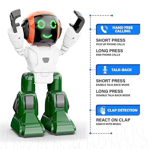 Mirana Moonwalker | Smart Interactive Chat-GPT AI Robot Toy for Kids | USB Rechargeable Type-C | AR Games & In-Built Bluetooth Speaker | Remote & App Controlled | Gift for Boys & Girls 2+ Years (Tiranga) - Image 4