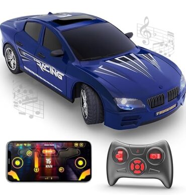 Mirana Tracer Remote & App Controlled Car Toy for Kids | USB Type-C Rechargeable High Speed Drift RC Vehicle | 1.5X Nitro Boost with in-Built Bluetooth Speakers for Boys & Girls (Purple)