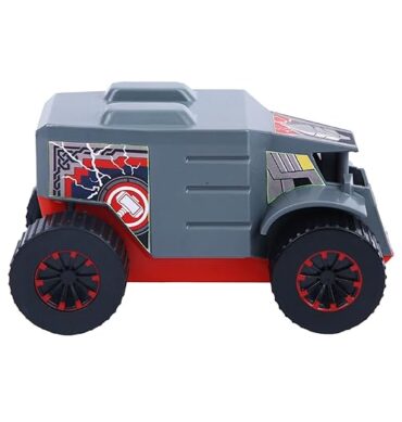 SKOODLE Kid Marvel Pull-Back Monster Truck - Thor Edition, Marvel Inspired Toy Bikes with Sturdy and Long-Lasting Construction, Enhances Motor Skills and Fun Vehicle Toy for Gifting - Grey