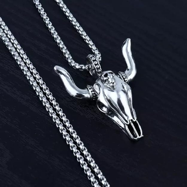 THE MEN THING Alloy Pendant with Pure Stainless Steel 24inch Round Box Chain, American trending Style - Round Box Chain & Pendant for Men & Boys - Image 4