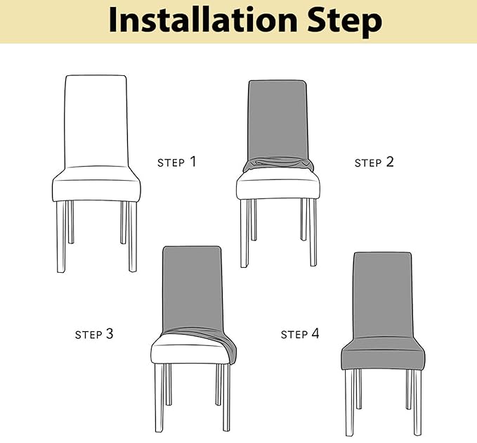 House of Quirk Elastic Chair Cover Stretch Removable Washable Short Dining Chair Cover Protector Seat Slipcover - (Teal Diamond) (Pack of 6, Polyester, Printed) - Image 2