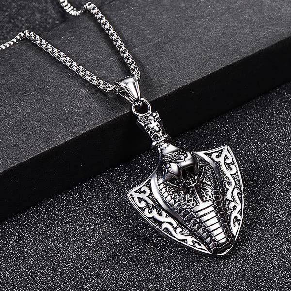 THE MEN THING Alloy Pendant with Pure Stainless Steel 24inch Round Box Chain, American trending Style - Round Box Chain & Pendant for Men & Boys - Image 3