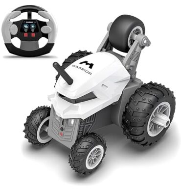 Mirana Warrior 360 Degree Rotating Stunt RC Car Toy for Kids | High Speed Steering Remote Control Vehicle | USB Type-C Rechargeable for Boys and Girls | Made in India (White)