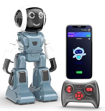 Mirana Moonwalker | Smart Interactive Chat-GPT AI Robot Toy for Kids | USB Rechargeable Type-C | AR Games & In-Built Bluetooth Speaker | Remote & App Controlled | Gift for Boys & Girls 2+ Years (Grey)