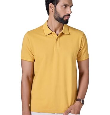 XYXX Accent Men's Solid Cotton Polo T Shirt | Collar Tshirts | Half Sleeves | Solid-Slim Fit