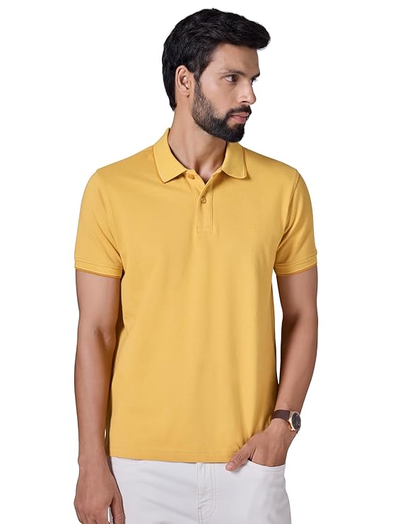 XYXX Accent Men's Solid Cotton Polo T Shirt | Collar Tshirts | Half Sleeves | Solid-Slim Fit