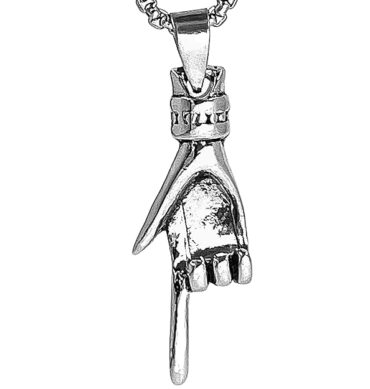 THE MEN THING Alloy Pendant with Pure Stainless Steel 24inch Round Box Chain, American trending Style - Round Box Chain & Pendant for Men & Boys
