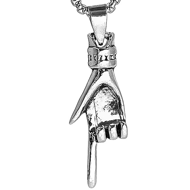 THE MEN THING Alloy Pendant with Pure Stainless Steel 24inch Round Box Chain, American trending Style - Round Box Chain & Pendant for Men & Boys
