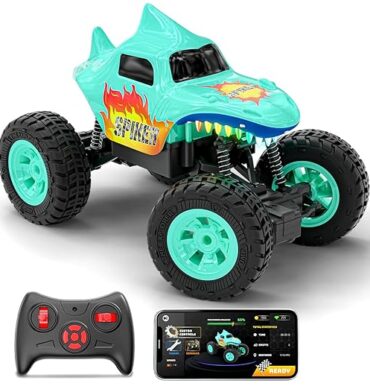 Mirana Spiker 2WD RC Car for Kids | High-Speed ATV Remote & App-Controlled Rock Crawler | USB Rechargeable Offroad Monster Truck with Bluetooth Speakers & RGB Lights | Gift for Boys & Girls (Green)
