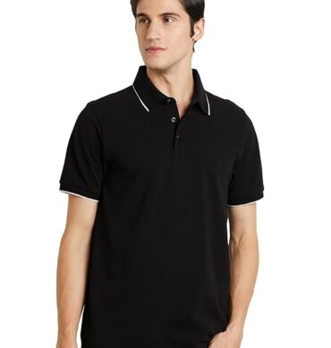 Symbol Premium Men's Cotton Stretch Solid Polo T-Shirt (Regular Fit | Pique Knit)