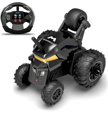 Mirana Warrior 360 Degree Rotating Stunt RC Car Toy for Kids | High Speed Steering Remote Control Vehicle | USB Type-C Rechargeable for Boys and Girls | Made in India (Onyx Black)