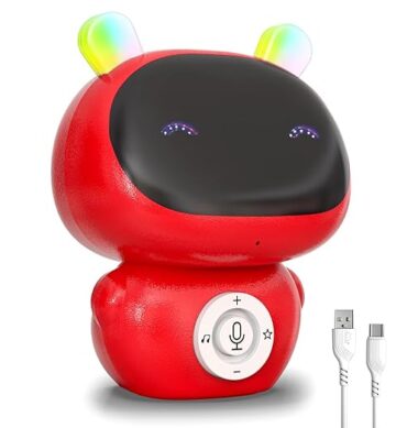 Mirana Mr. Robot | Smart Interactive Talkback Toy for Kids | USB Rechargeable Type-C | in-Built Music | Best Gift for Boys & Girls 2 3 4 5 6 7 8+ Years (Red)
