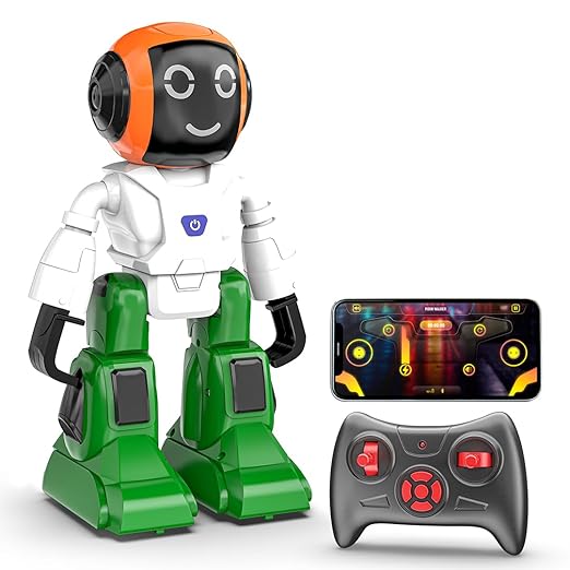 Mirana Moonwalker | Smart Interactive Chat-GPT AI Robot Toy for Kids | USB Rechargeable Type-C | AR Games & In-Built Bluetooth Speaker | Remote & App Controlled | Gift for Boys & Girls 2+ Years (Tiranga)
