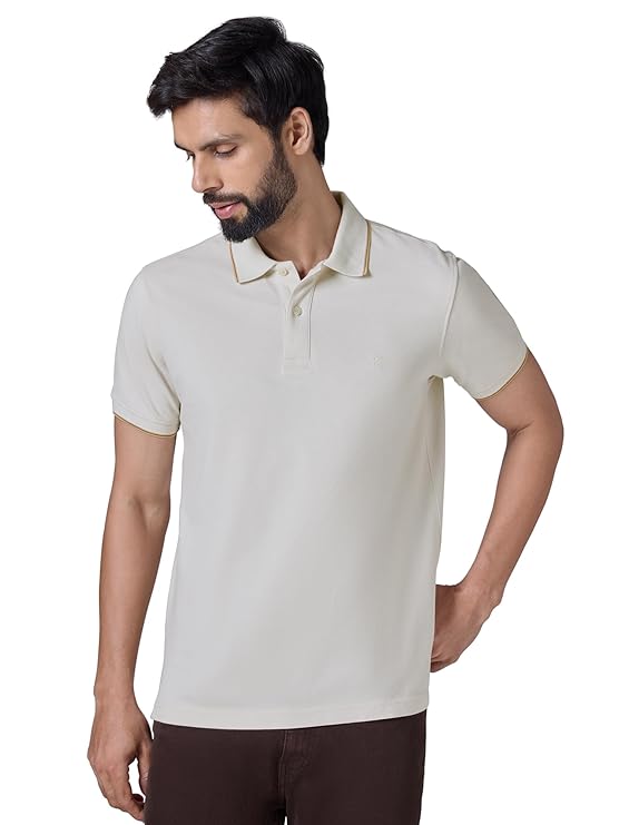 XYXX Accent Men's Solid Cotton Polo T Shirt | Collar Tshirts | Half Sleeves | Solid-Slim Fit