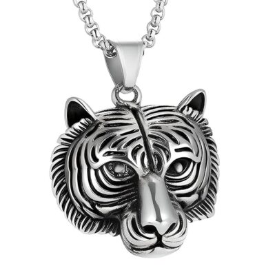 THE MEN THING Alloy Pendant with Pure Stainless Steel 24inch Round Box Chain, American trending Style for Men & Boys