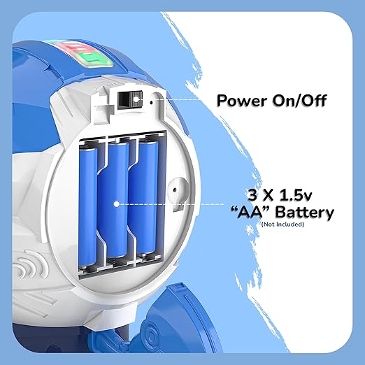 Mirana Space Octopus Bump & Go Musical Toy for Kids ? AA Battery Powered ? 360 Rotation and Auto Direction Change - Inbuilt Speakers & RGB Lights ? Gift for Boys & Girls 1+ Years (Blue) - Image 2