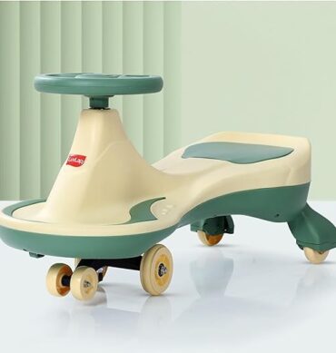 LuvLap Sunny Swing Car, Kids Push Car, Magic Car for Kids, Comfortable Seats & Durable, Ride On Magic Car for 3+ Years Baby Boy & Girl, Beige & Green