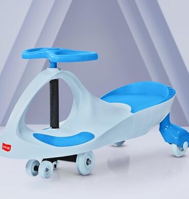 LuvLap Sunshine Swing Car for Kids, Comfortable Seats & Durable, Smooth Wheels, Baby Car, Magic Toy, Push Ride On, 3+ Years, Birthday Gift for Baby Boys & Girls, Blue