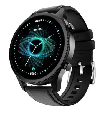 NoiseFit Halo 1.43" AMOLED Display, Bluetooth Calling Round Dial Smart Watch, Premium Metallic Build, Always on Display, Smart Gesture Control, 100 Sports Modes (Classic Black)