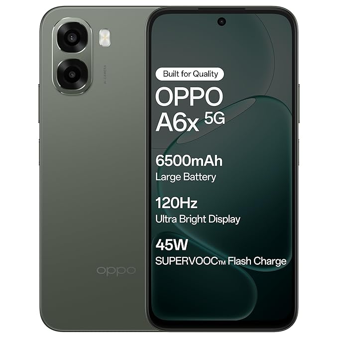 Oppo A6X 5G (Olive Green, 4GB RAM, 128GB Storage)