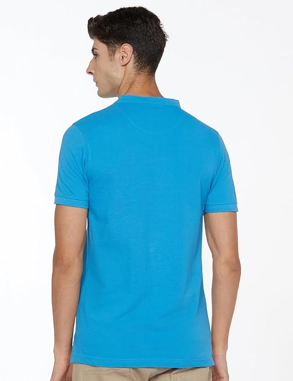 Men's Cotton Rich Polo T Shirt | Mandarin Collar Tshirts | Half Sleeves | Plain - Regular Fit (Available in Plus Sizes) - Image 2